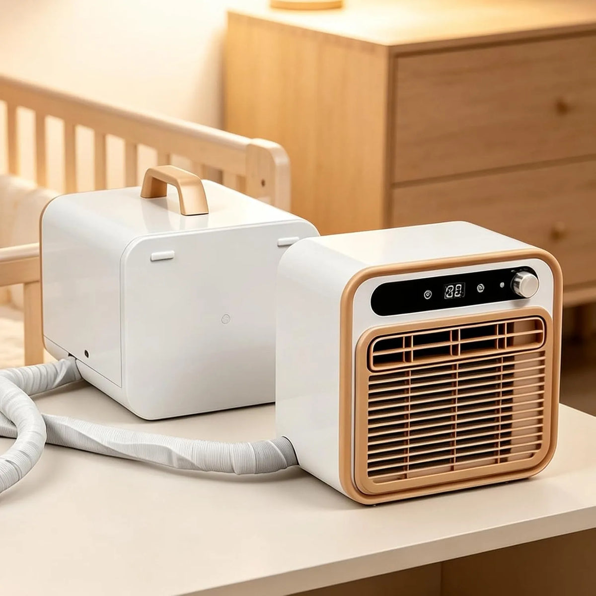 Climatiseur 1m-RemoteControl, 130 m3/h, portable, silencieux, Climatiseur Split Débit 130m3, Filtre Lavable pour Chambre et Atelier