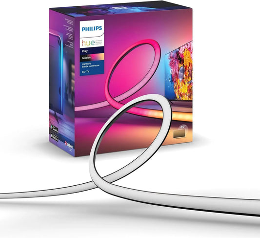 Philips Smart TV, 65 pouces, téléviseur, dalle IPS, Google Assistant, Alexa et Siri, Bande led compatible avec Alexa, Philips Hue Lightstrip Play