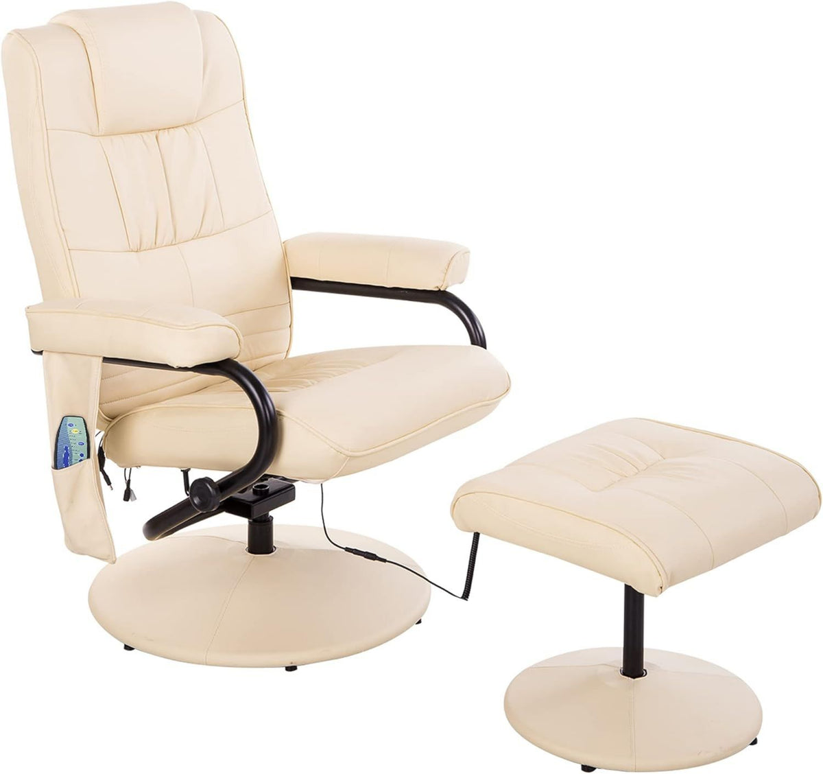 HOMCOM Fauteuil de massage – réglable, beige