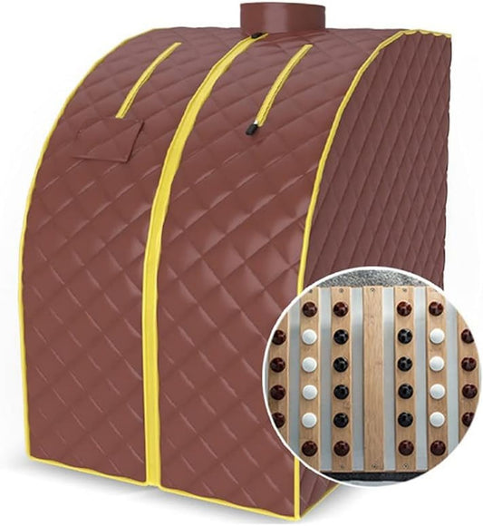 Sauna vapeur portable: pliable, réglable, avec chauffage, format portable, marron