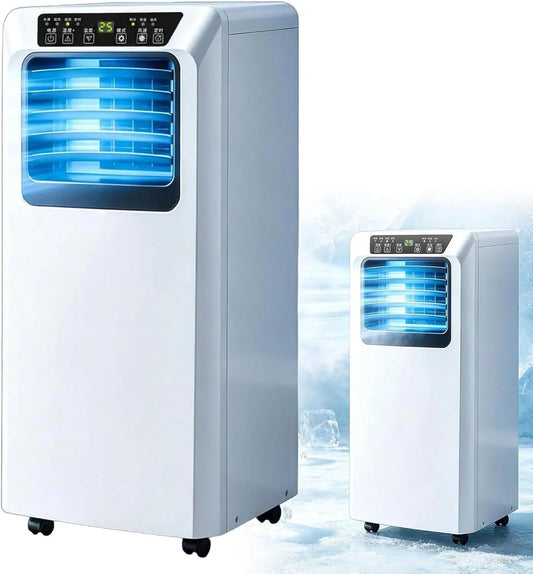 Climatiseur, 16 à 32 °C, 32 °C 9000BTU, déshumidifiez ou faites circuler l'air avec un seul appareil compact commandé à distance, Refroidissez