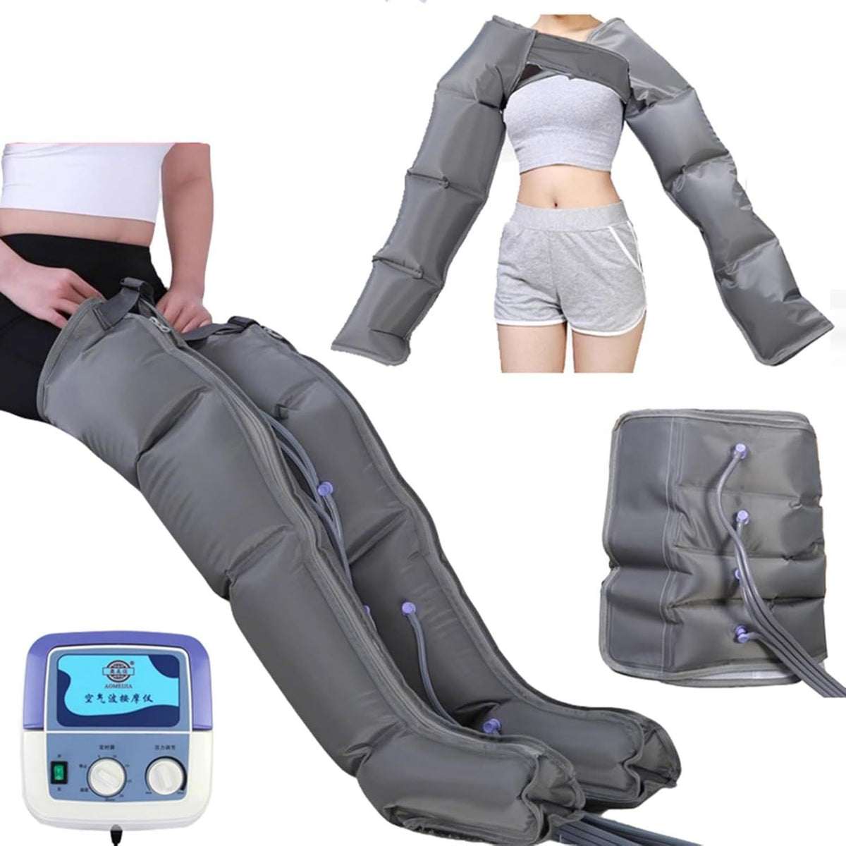 Bottes de pressothérapie - massage par compression d'air, réglable