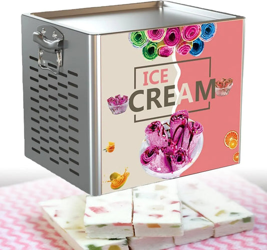 X 24 Machine à Glace, machine à glace et sorbet, 30 X 24 Cm, 330 W, professionnel, acier inoxydable, pour Glaces Et Yaourts Glacés