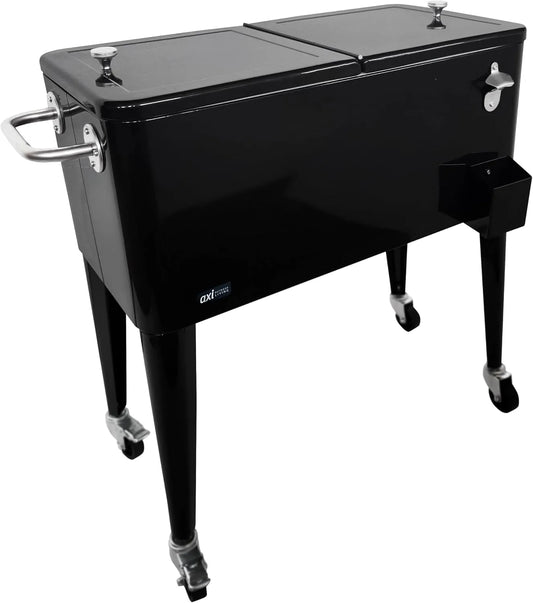 Réfrigérateur, 76 L, extérieur, noir, Le Jardin, Glacière 76 Litre, Réfrigérateur De Boissons Mobile pour L'Extérieur