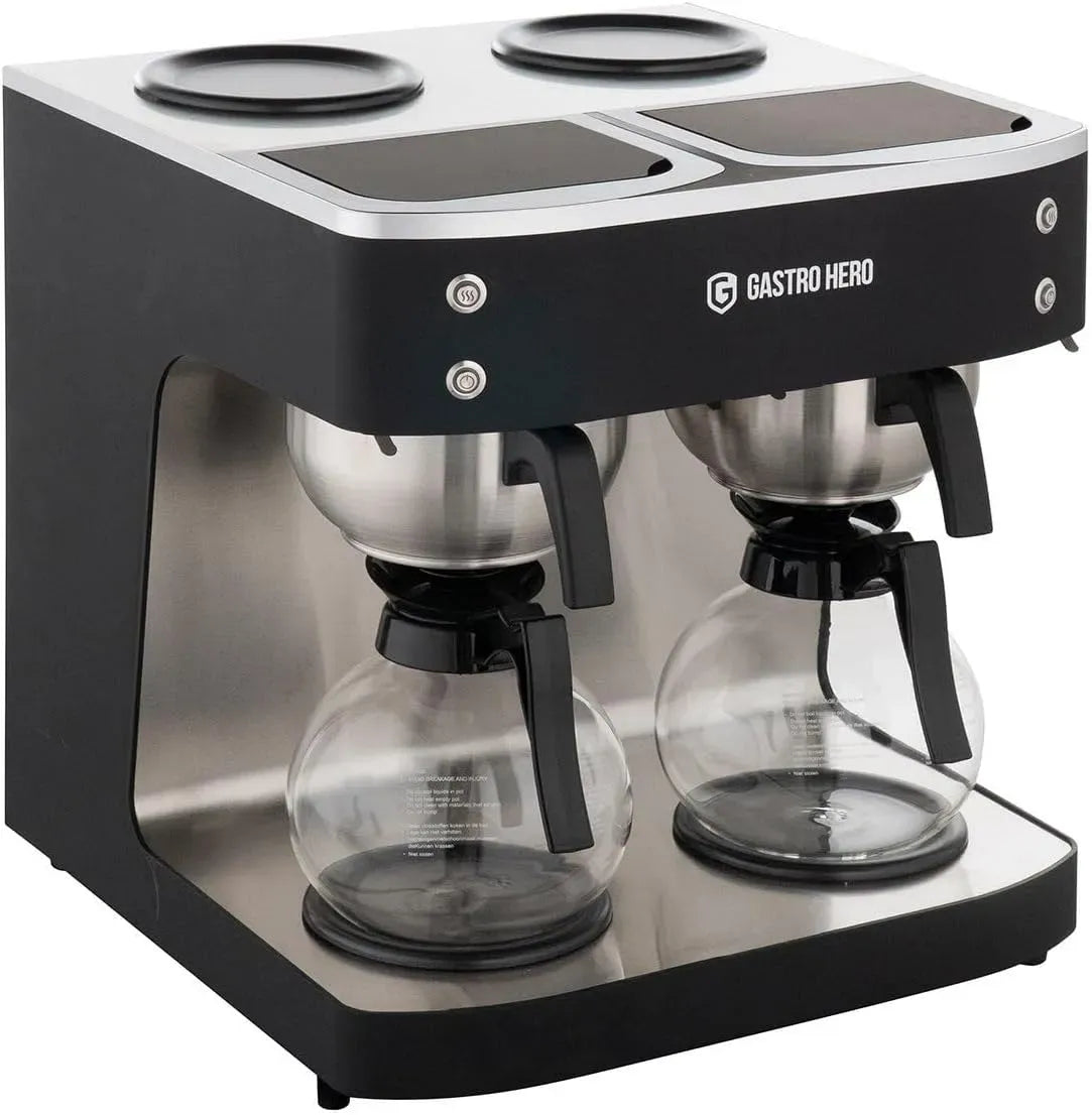 Machine à caf, filtre, machine à café électrique, 2 L, 200 tasses, professionnel, noir, verre