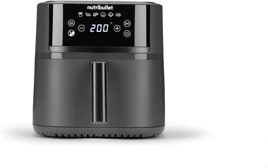 Lave-vaisselle, 6 L, 1700 W, nutribullet NBA0611DG, tactile, noir, Température Numérique 80-200°, Friteuse à Air Chaud 6L, sans PFAS