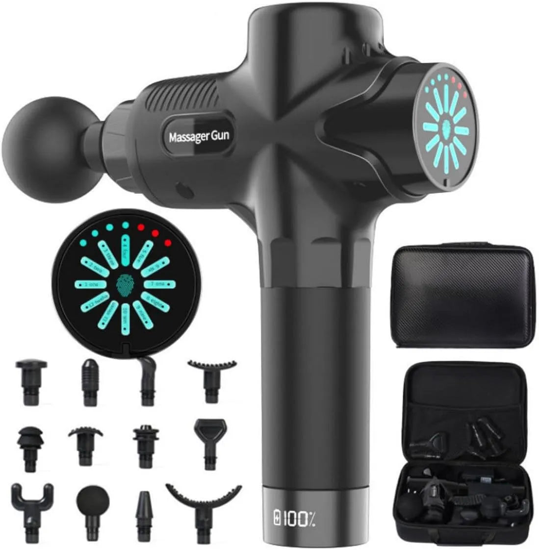 appareil de massage musculaire, Masseur, appareil de massage du dos et des lombaires, portable, écran LCD, LANMOU