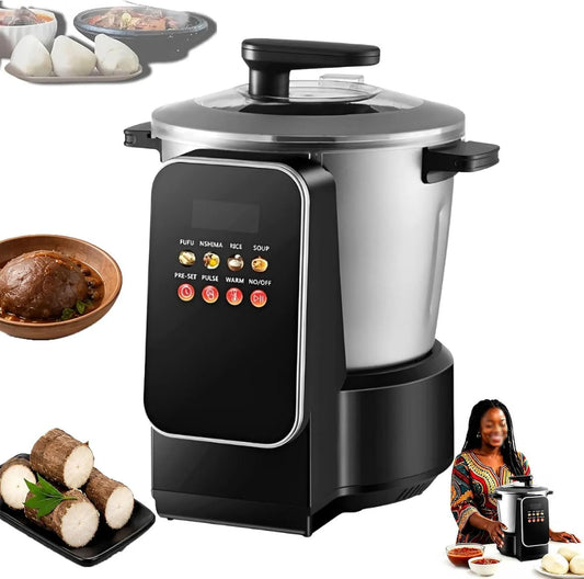 Robot, 900 W, acier inoxydable, Robot Culinaire 900 W Plats Africains