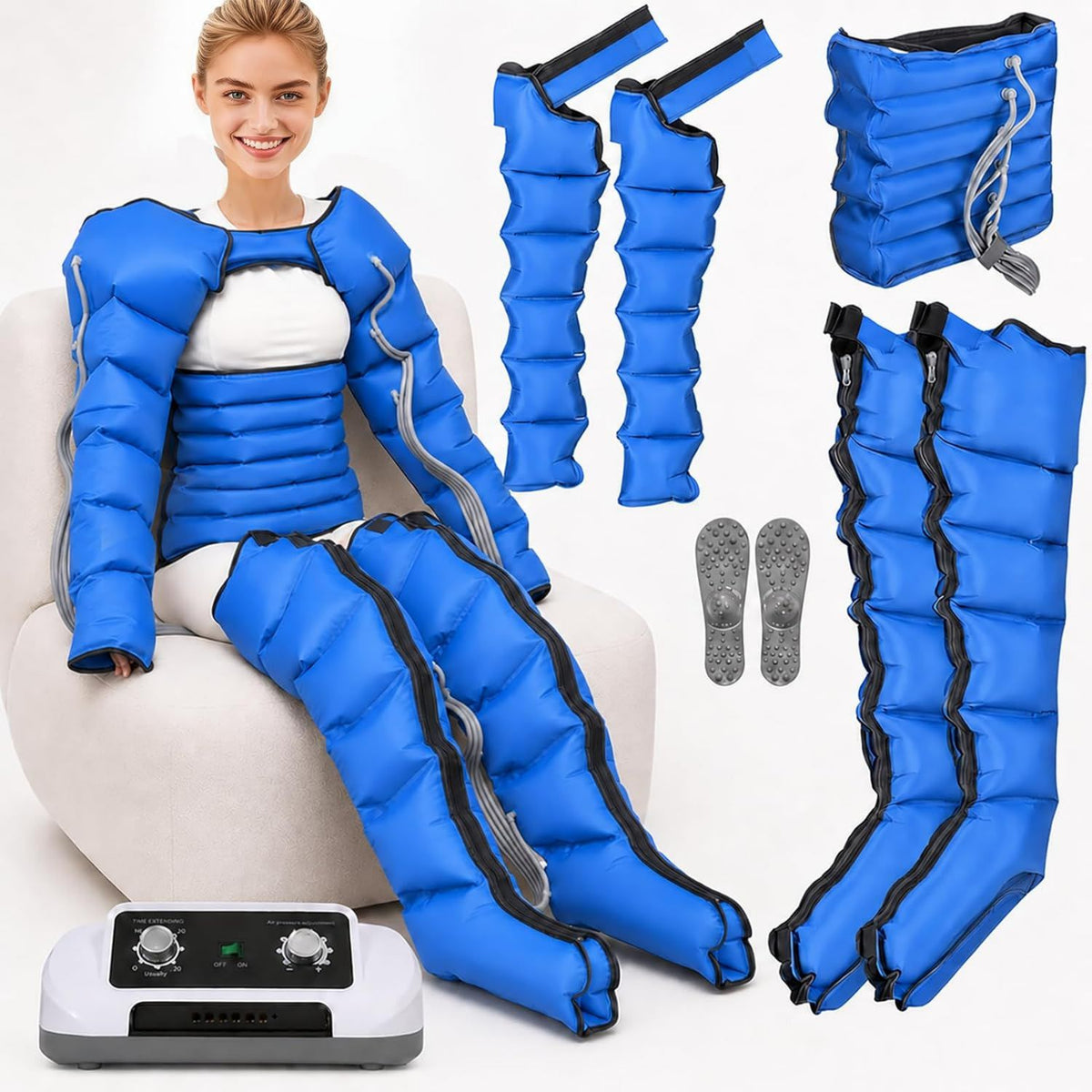 Bottes de pressothérapie - réglable, 240 mmHg