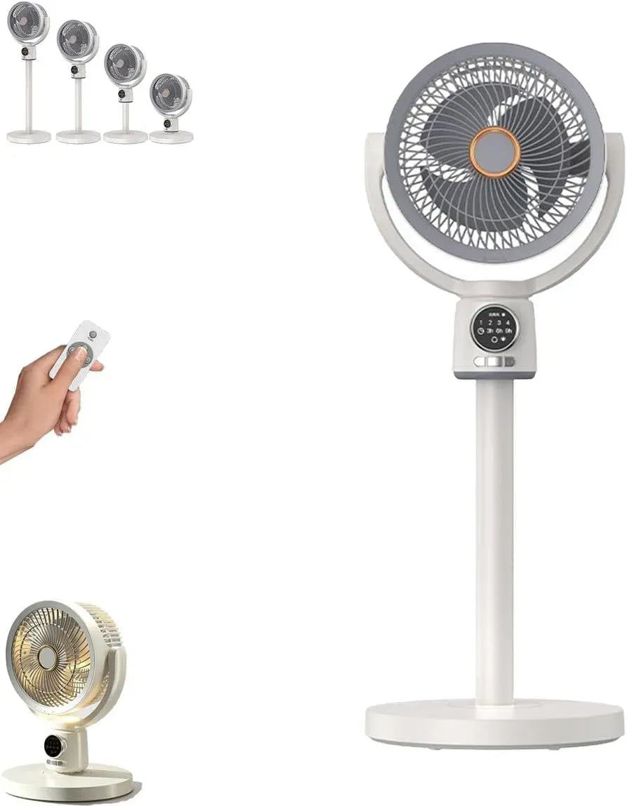 Ventilateur, minuteur, oscillation, silencieux, blanc, Puissant Silencieux Refroidissement Circulation D'Air, Oscillation à 140°, 5 Vitesses